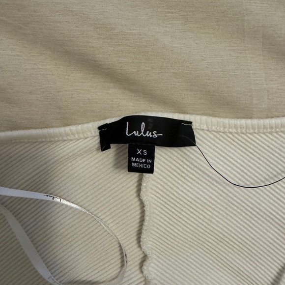 Lulu's Cream Ribbed Bodysuit - Picture 2 of 3